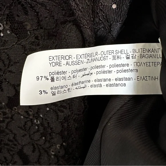 Zara lace sequin black blazer jacket - Picture 7 of 8